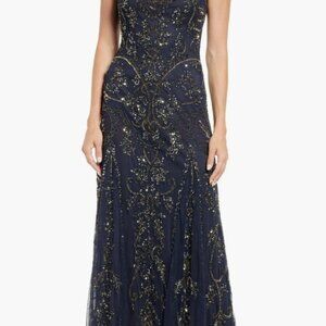 Pisarro Nights Beaded Column Dress